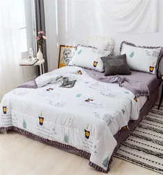 Kids Duvet Cover Microfiber Cartoon Bedding Set 100% Polyester Bed Sheets