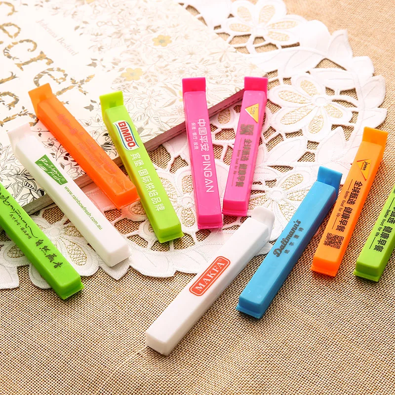 Портативный Новый Кухонный зажим для хранения закусок с логотипом на заказ, герметичные зажимы для пакетов, зажим, пластиковый инструмент