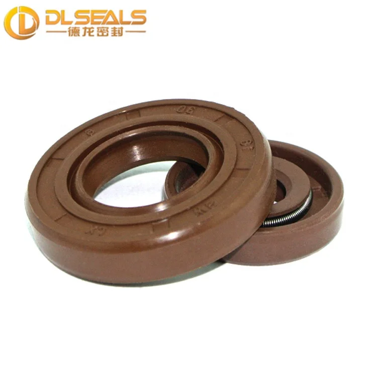 DLseals factory 22x36x8mm rubber oil seals  FKM brown rubber + metal double lips TC oil seal