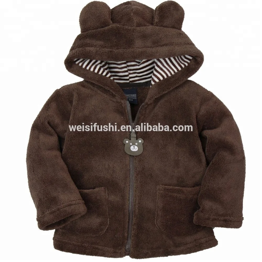 
hot fashion coral fleece infant outwear/oem custom baby winter jackets 
