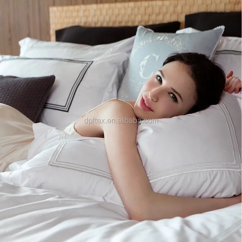 80S cotton sateen hotel bed linen set