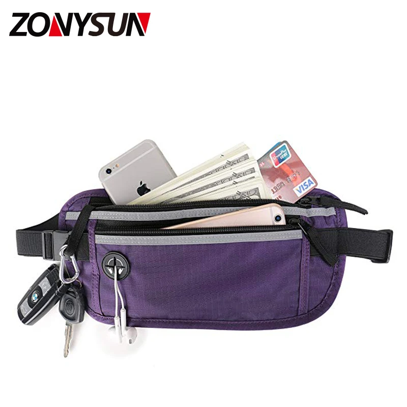 Outdoor Sport Waist Bag Rfid Fanny Pack Custom For Running Hiking