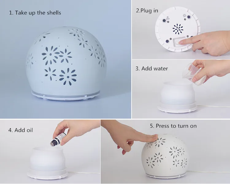 Carved ceramic electric diffuser essential oil accessories electric perfume and mist diffuser electric fragrance oil lamp