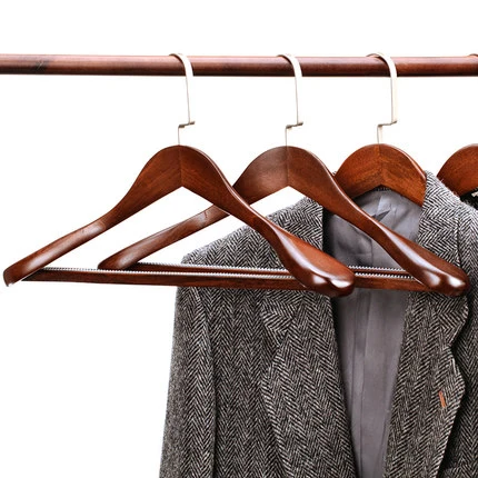 Boutique Luxury Broad Wide Shoulder Wooden Coat and Suit Hangers for Sale