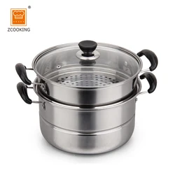 Two Layer Stainless Steel Electric Steamer pot Use On Induction Cooker