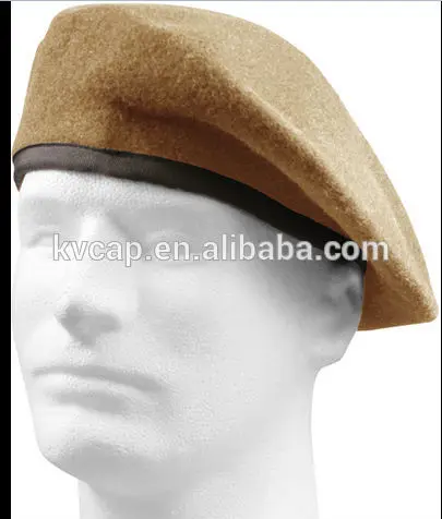 бежевый военных армии без вспышки шерсть берете