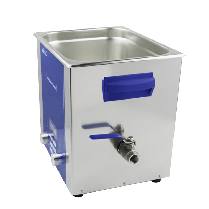 13 L Stainless steel heated degas pulse ultrasonic cleaner with LCD display for lab or denture equipment