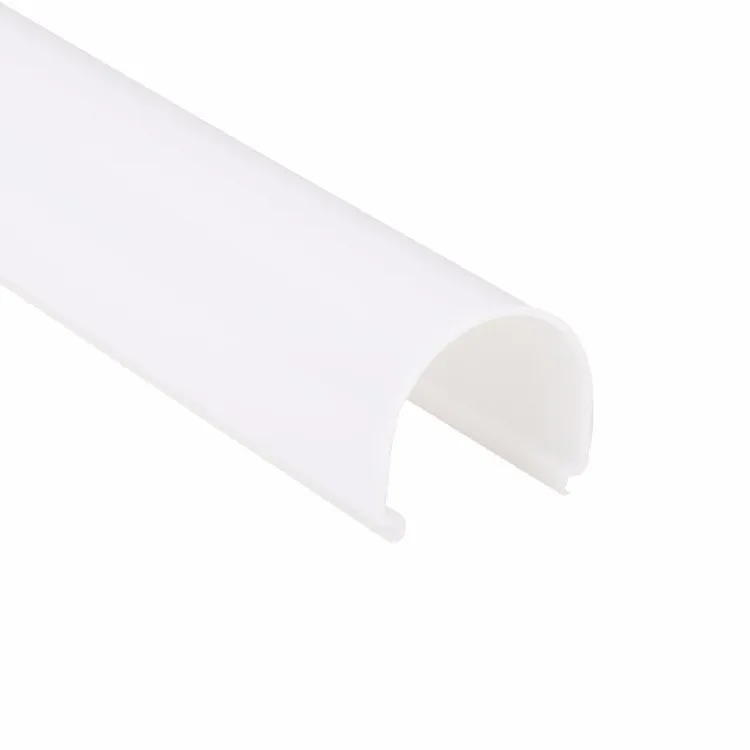Semicircle U-Shape Plastic extrusion diffuse ABS/PC led Light bar Cover