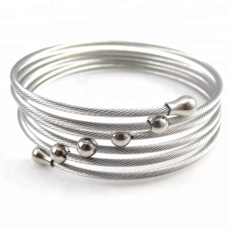 
Titanium steel coiled elastic bracelet female stainless steel bracelet jewelry 
