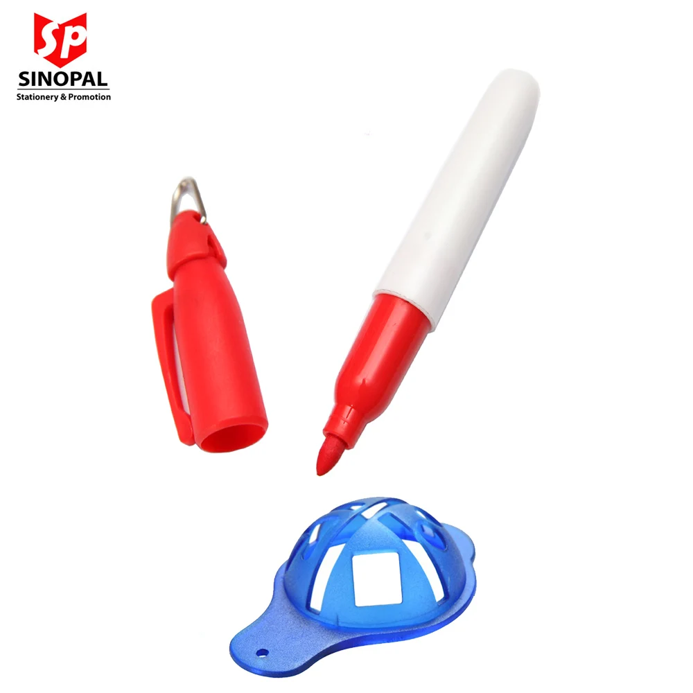 water proof Golf ball liner permanent marker pen with keychain for golf ball lining