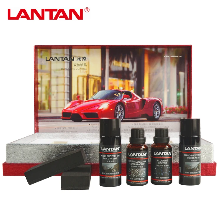 Автомобильное керамическое покрытие LANTAN 9h, супергидрофобная защита автомобильной краски
