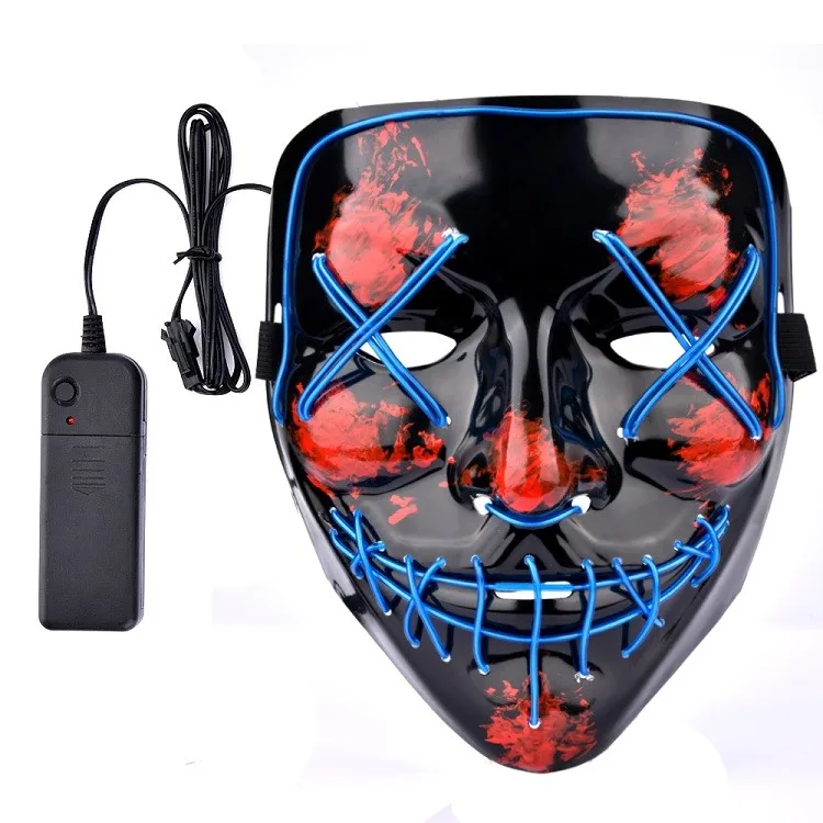 
Best seller Neon El Wire Lighting Up Glow Mask Halloween Led Mask 
