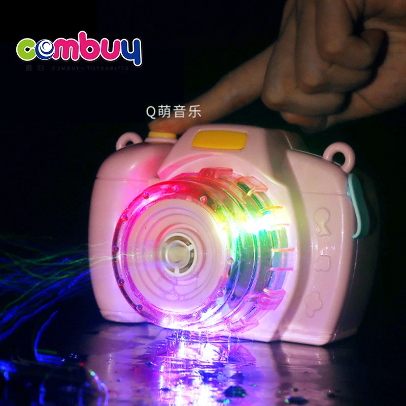 Electric musical light kids soap machine toys bubble camera