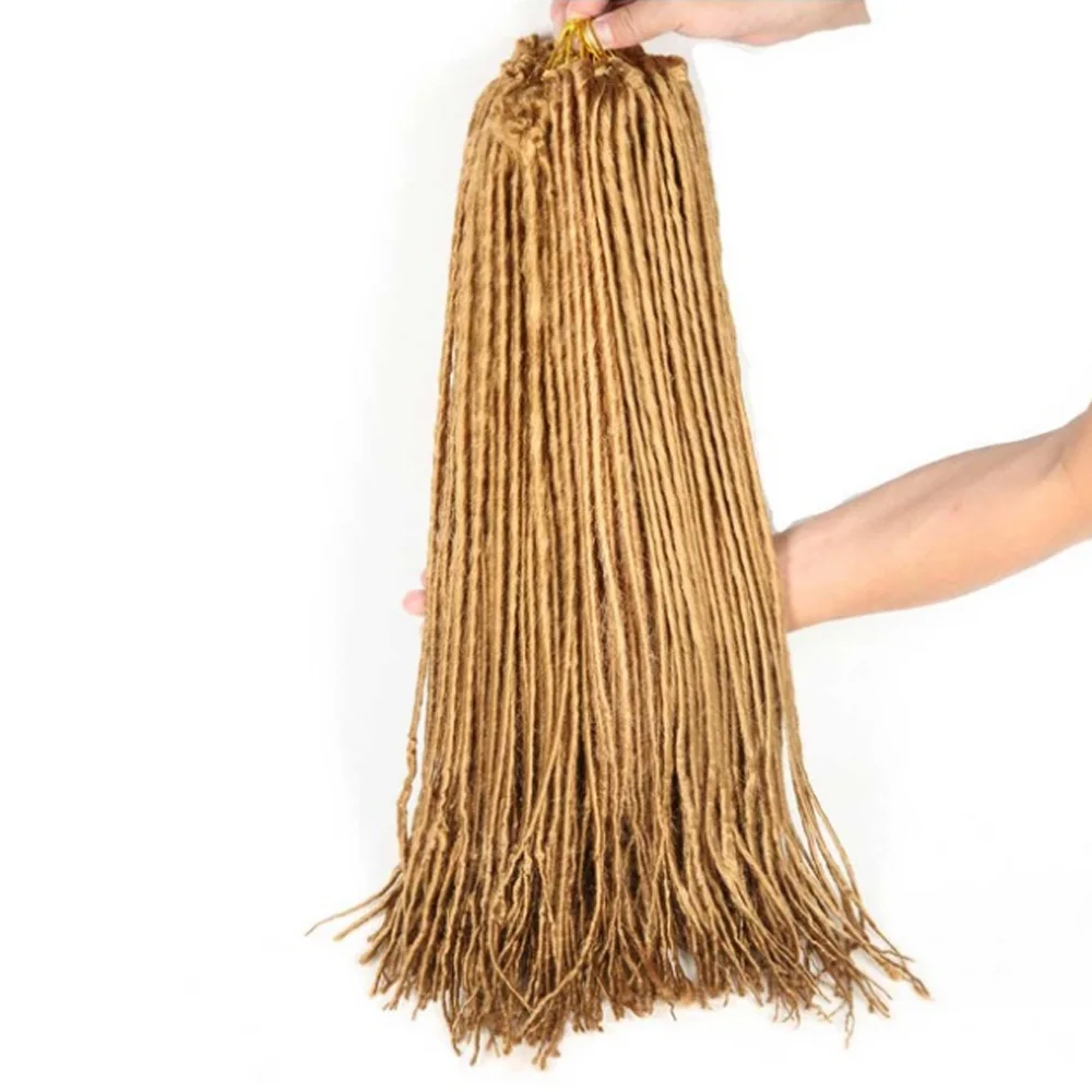 African Hair Extension Dreadlock Crochet Twist Braid Synthetic Weave Pack thin Goddess Faux Locs