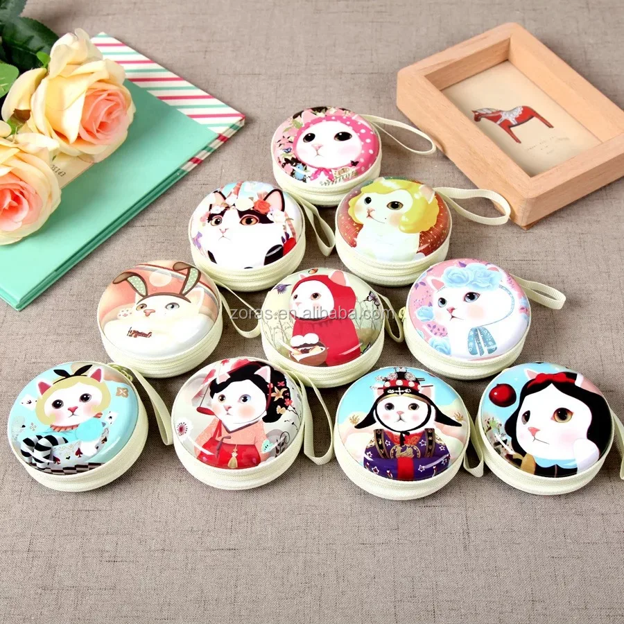 2019 new inventions Zipper Coin Metal Tin Purse for holding keys