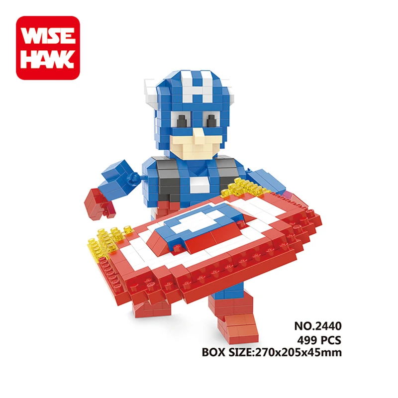 Wisehawk ABS mini block super heroes figure decool bricks toys