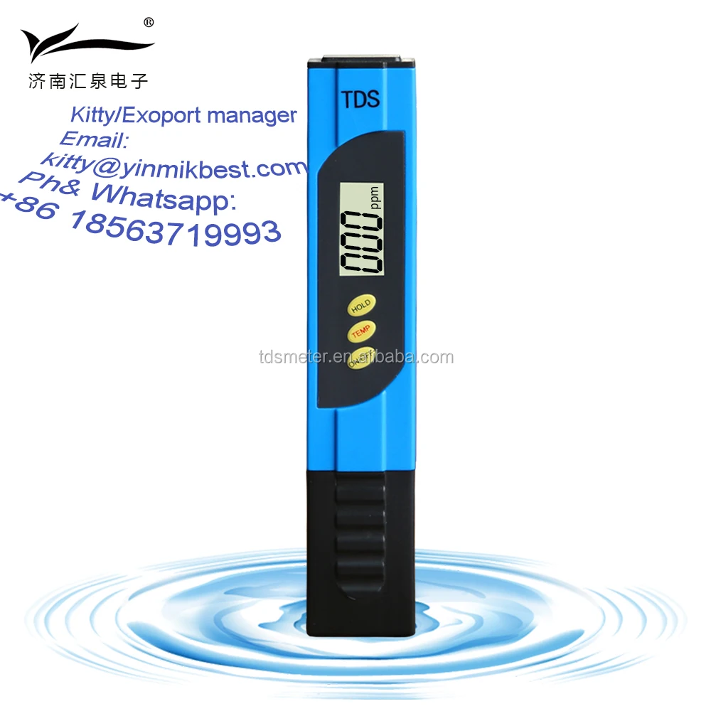 Автоматическая калибровка tds метр качество воды тестер с подсветкой