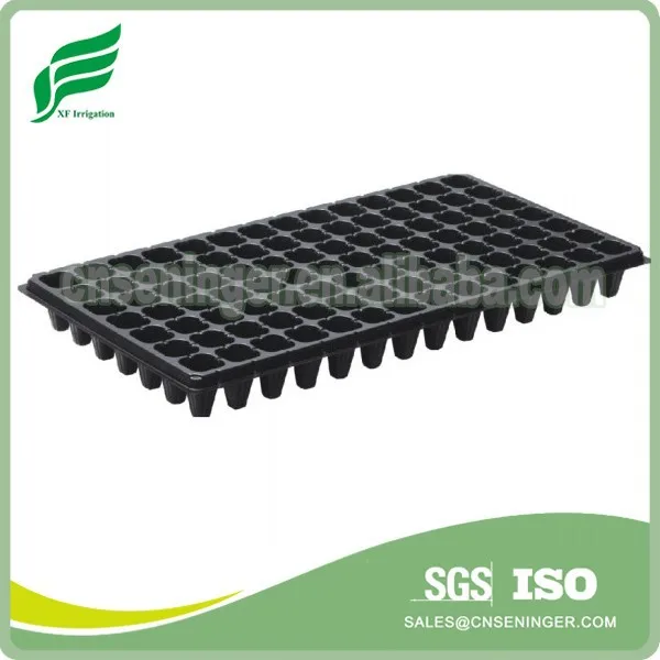 PS Korean 98 cells black seed tray plastic growing tray