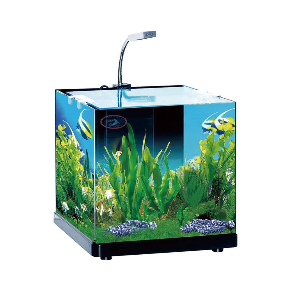Cube Aquarium Crystal Glass Mini Aquarium Fish Tank