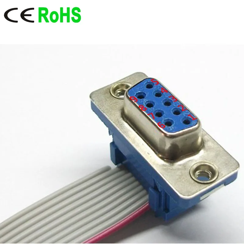  FC10p IDC DB9 RS232 Dsub 9P серийный плоский кабель-удлинитель материнская плата MB последовательный порт удлинитель для головок