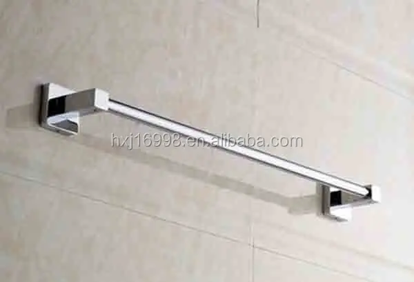 
Wall mounted square design chrome finish towel bar 