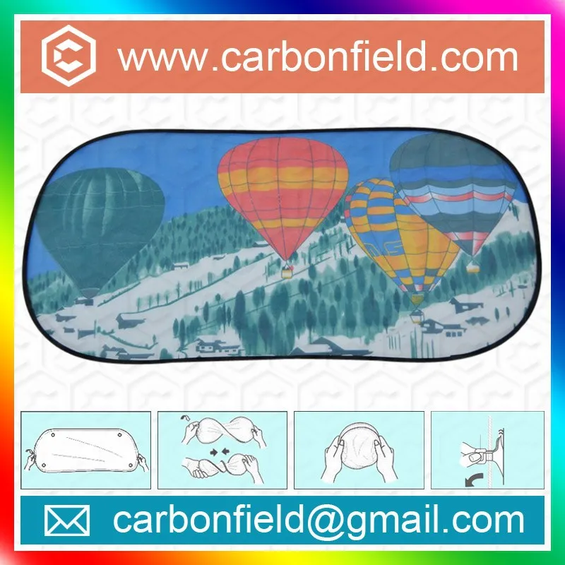 mesh fabric folding full color printing back car sunshades