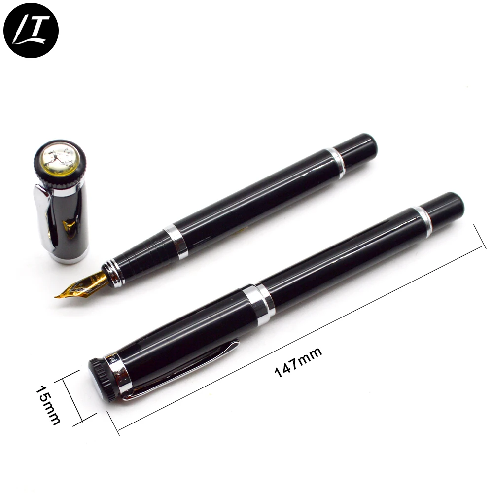 2018 China gift items heavy pen business gifts black fountain pen for men