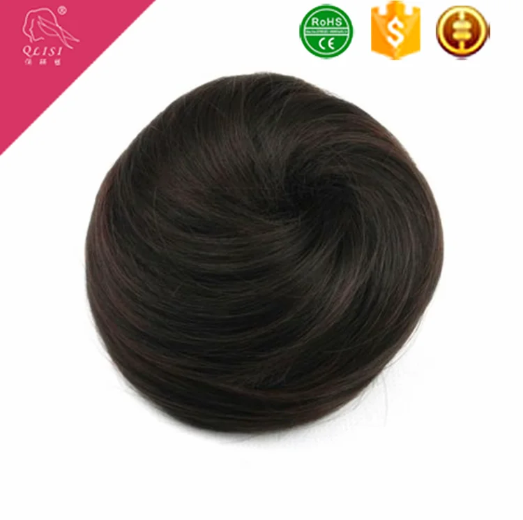 
good quality chignon bun brown synthetic chignon hair piece wig 