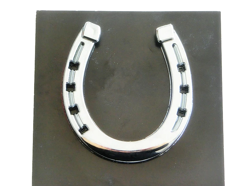 Horse Hoof Shape Electroplating Car Chrome Badge Emblem