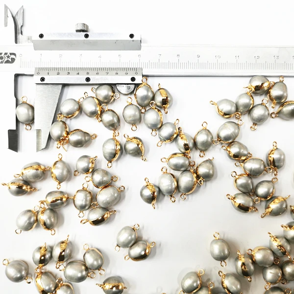 
New Freshwater Baroque Pearl Connector 18K Gold Plated Double Hook DIY Pearl Jewelry Accessories 