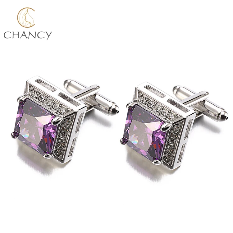 
wholesale high quality luxury zircon crystal business suit shirt cufflinks stud gift for boys and men 