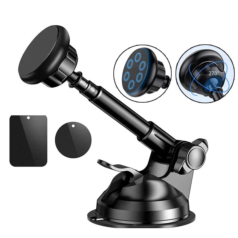 
2019 Best Universal Windshield Dashboard Car Mount 360 Degree Rotation Magnetic Mobile Phone Holder 