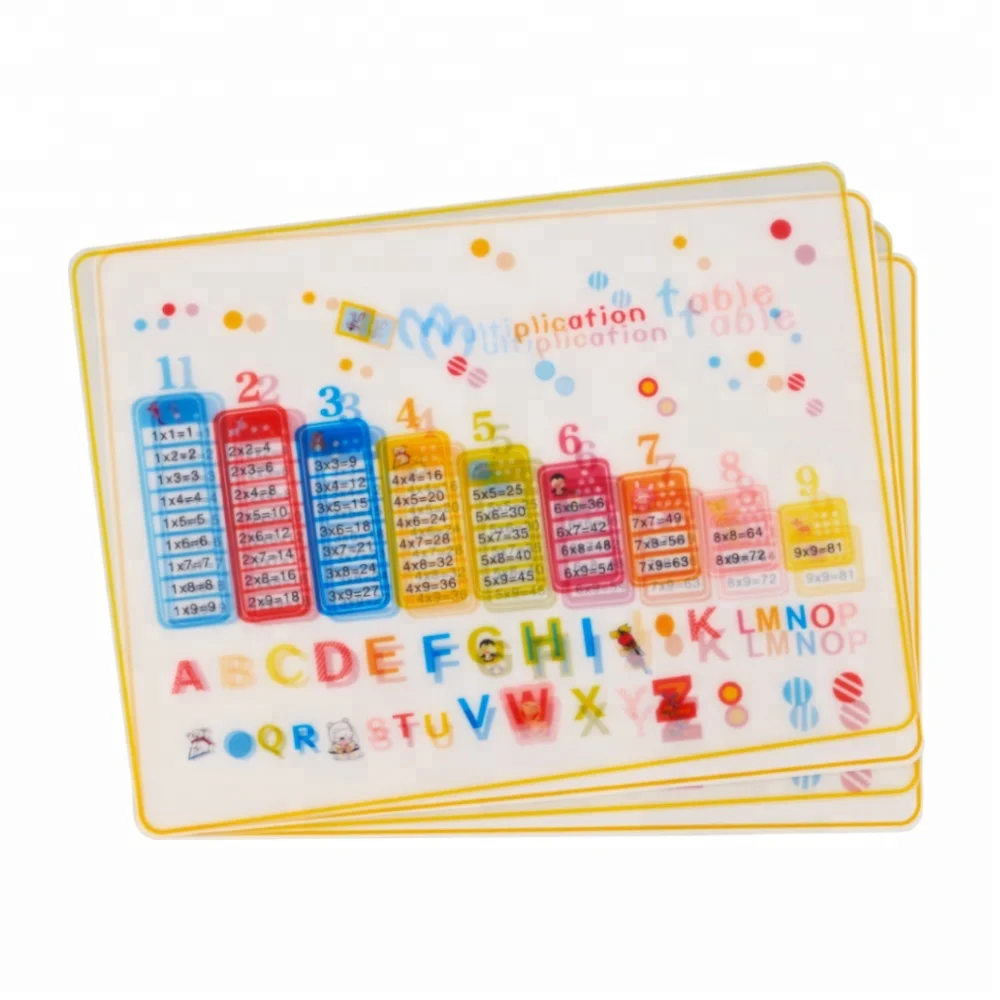 Customize Printing Silicone Kids Alphabet Placemats Educational Waterproof Nonstick Nonslip Baking Mat Table Mat
