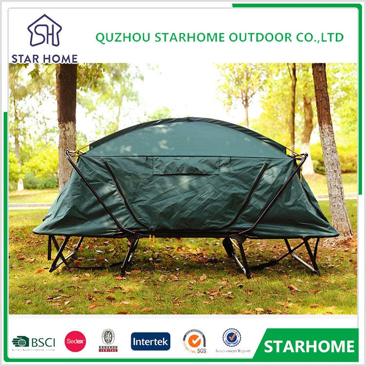 quzhou supplier 1-2 person green cot ground 4 season foldable waterproof large tent