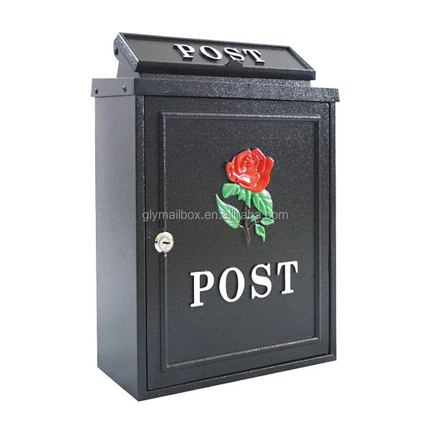 ROSE WALL MOUNTED CAST ALUMINIUM MAILBOX