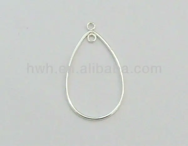 H1140 Sterling Silver 925 Wire Component Drop Shape