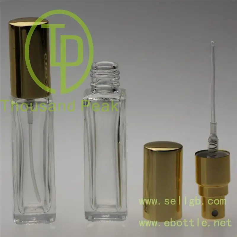 
10ml red color perfume bottle square shape red glass bottle for perfume 