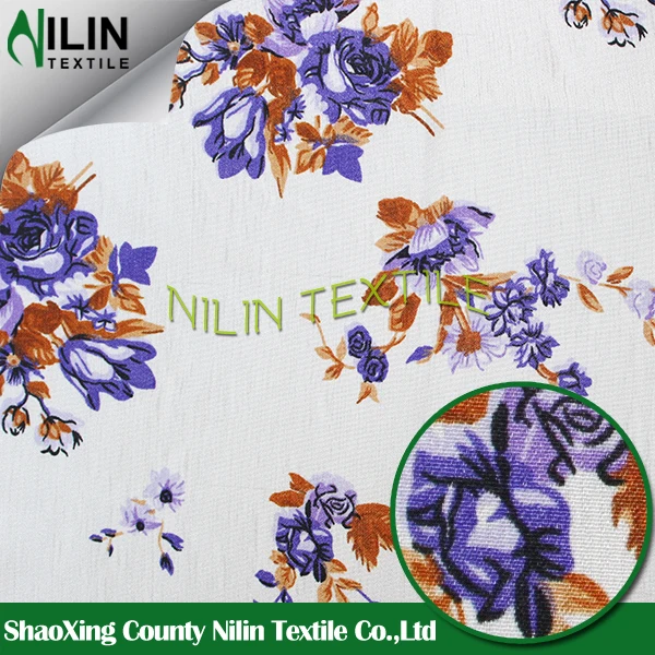 Hot sale wool peach/wool chiffon disperse print fabric