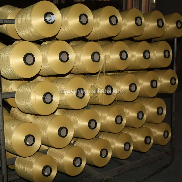 Dyed Light Yellow Color 100% Polyester DTY 300D/96F HIM Filament Yarn