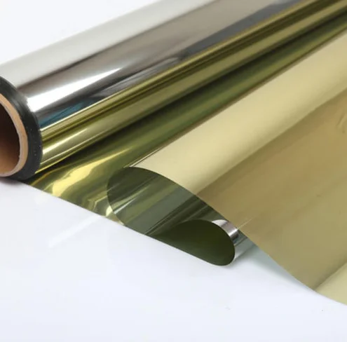 Heat Insulation gold sliver window tint for home membrane thermal building tint film