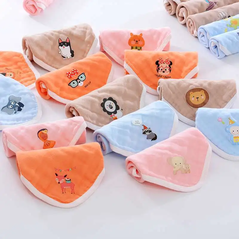 
2019 new products Multicolor muslin high quality baby napkin 6 layer 28x28cm 100% gauze cotton towel 