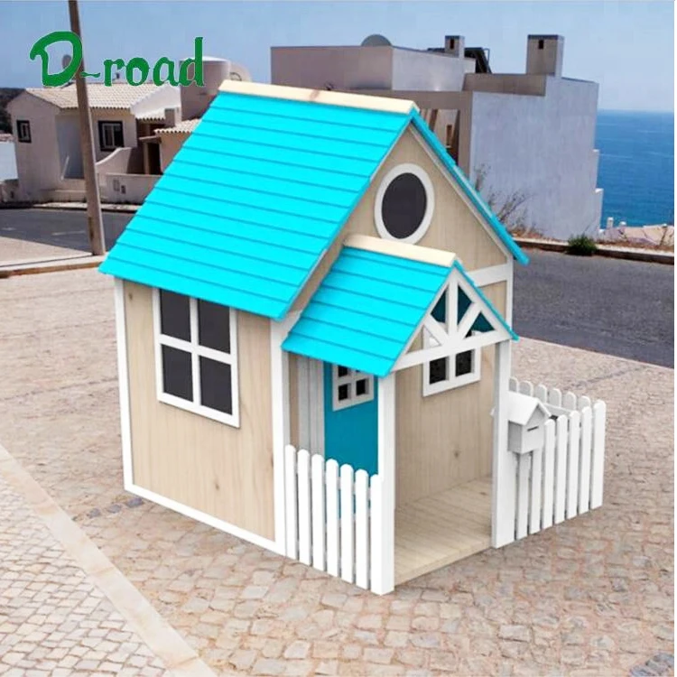 Outdoor backyard children wooden cubby house playhouse