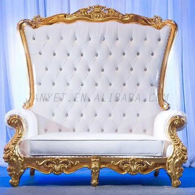 Wholesale White Wedding High Back Loveseat Sofa
