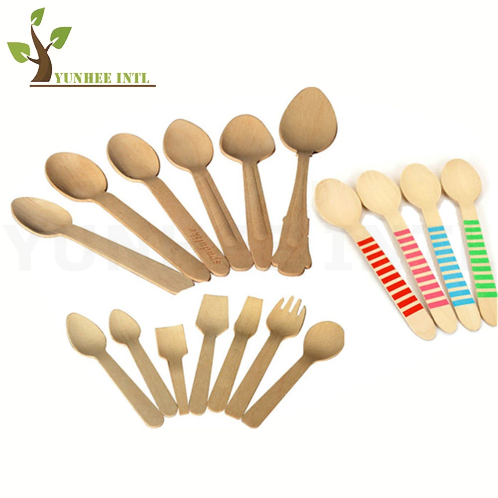 F-S-C F-D-A Approved Birch Wood Disposable Ice Cream Scoop