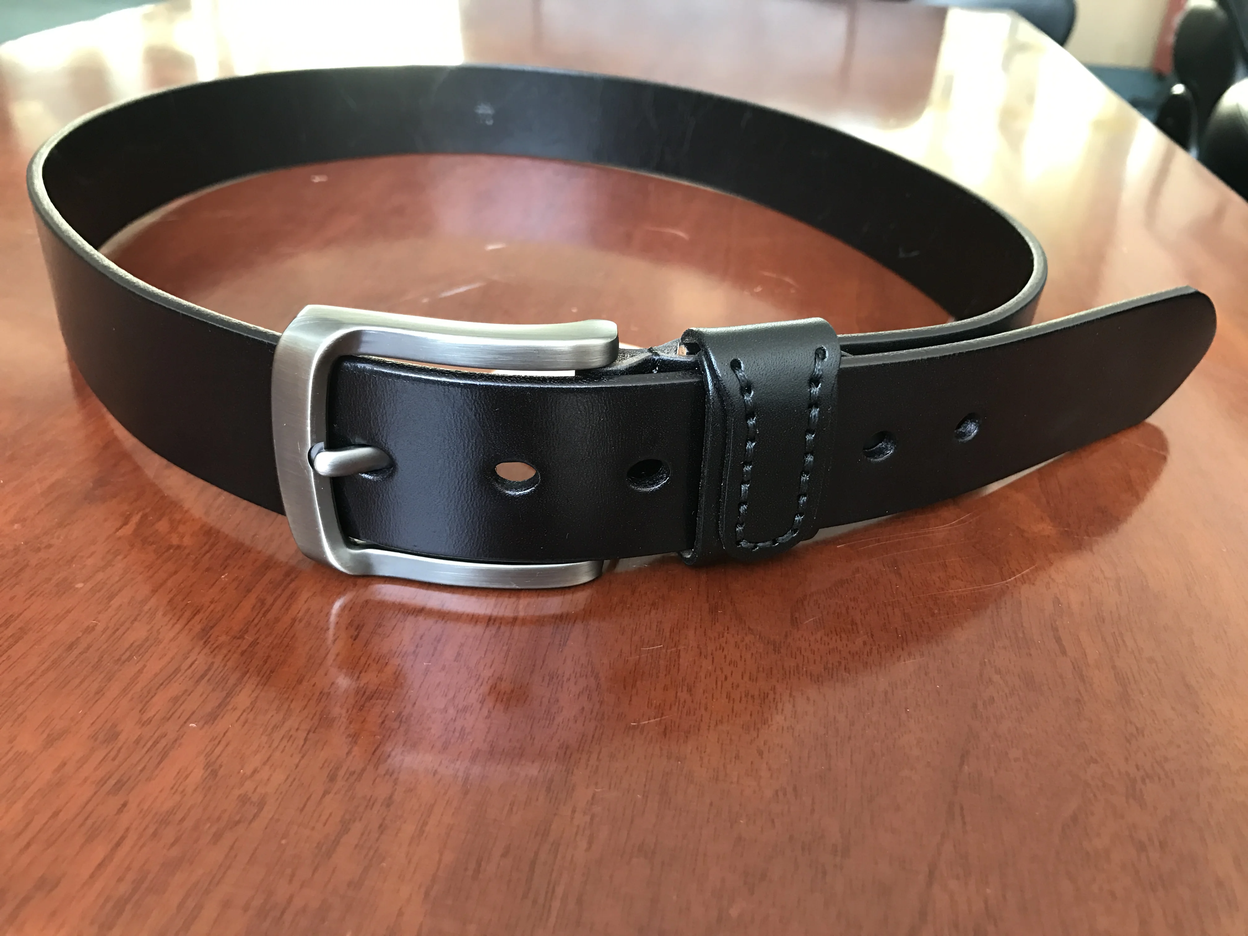 TOP Crown Leather Unisex Genuine Leather Belt/Cowhide Genuine Leather Belts with Handmade Stitching