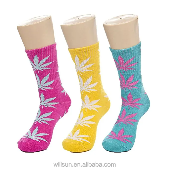 
Men and Women wholesale Maple leaf stockings Weed Plantlife Hemp Skateboard hip-hop socks 