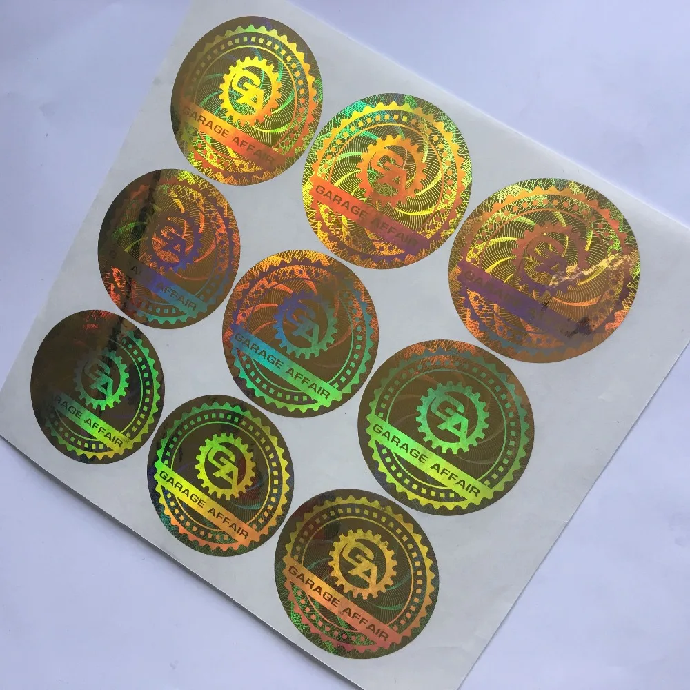 Free design! gold color 3D flashing hologram label hologram sticker with your logo