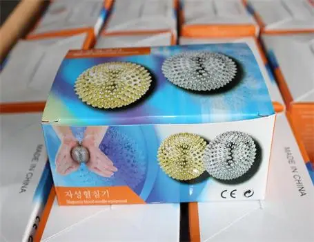 5.6cm Hand roller magnetic massage ball for palm massage Magnetic Therapy Massager Magnet Hand Acupuncture Ball Acupoint Needle