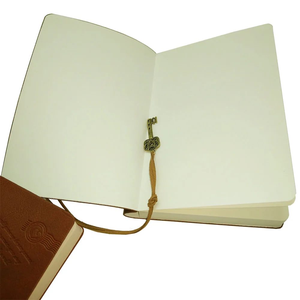 A5 Custom Logo Debossed Vintage Soft PU Leather Cover Traveler Notebook sketchbook