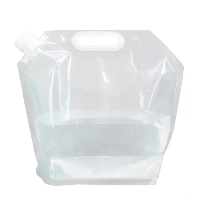Прозрачный пластиковый прозрачный мешок для питьевой воды с носиком, 5 л, нейлоновый мешок для воды
